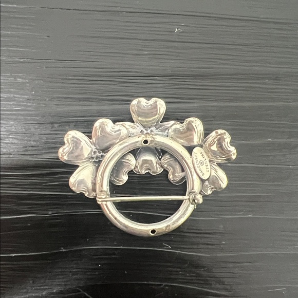 Vintage Danecraft Sterling Silver Floral Jewelry Set Bracelet, Brooch & Earrings - Picture 8 of 13